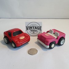 Vintage Tonka Toy. Tiny Range Push along sports car and jeep. Pressed Steel 1970