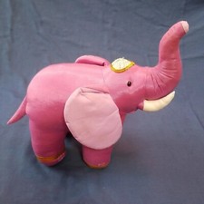 Pink Elephant bundle ornaments figurines trunks up elephant Fabric ceramic resin