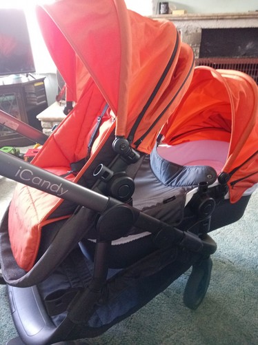 Candy orange double pram - i,