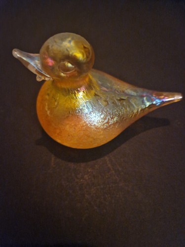 Heron glass medium gold duck - heron,