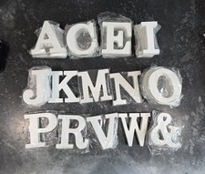 Wooden Alphabet  A–Z Letters Bundle White 11cm Decorative Sign for Home Craft