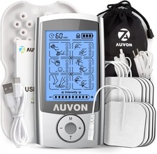 AUVON Rechargeable TENS Machine Muscle Stimulator for Pain Relief, Unit... 