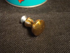 Vintage Small Round Solid Brass Pull Handle Salvage Drawer Cabinet Drawer Knob