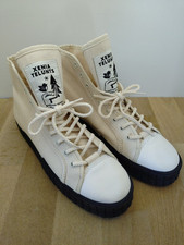 XENIA TELUNTS DESIGNER BLACK AND CREAM HIGH TOP SNEAKERS,SIZE UK 9