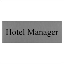 Hotel Manager Wall  Door Sign