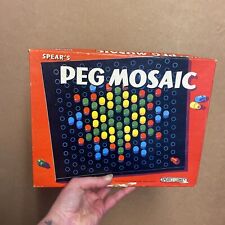 Vintage Spear's Games Peg Mosaic (Board & Pegs) Retro Game Art Create Kids