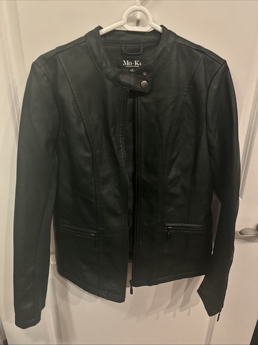 Faux leather jacket - faux,