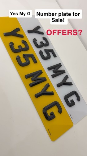 Yes number plate - number,