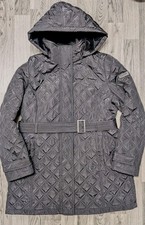 DKNY Ladies Black Belted Coat Size XL