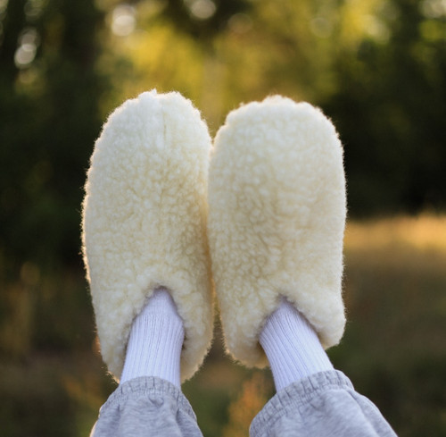 Merino wool slippers - merino, warm