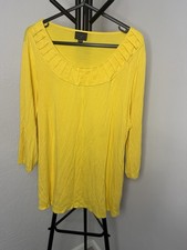 Ann Harvey Yellow Scoop Neck