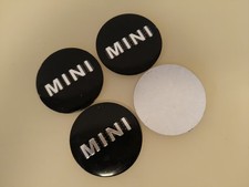 4pcs 56mm Black MINI LOGO WHEEL CENTER HUB CAPS BADGE EMBLEM Stickers