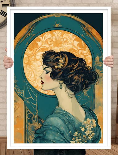 Flapper girl cocktail poster - flapper,