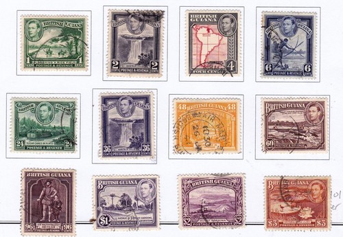 British guiana 1938 values - british,