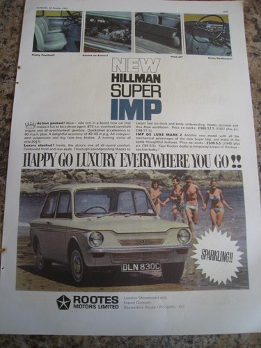 New hillman super imp rootes - new,