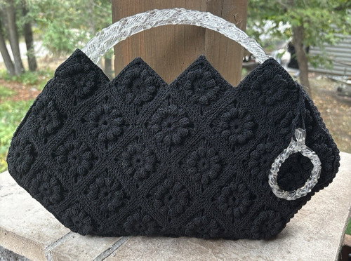 Vintage black crocheted - vintage,