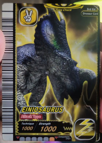 Dinosaur king einiosaurus card - dinosaur,
