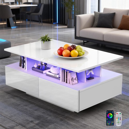 High gloss led coffee table - led,