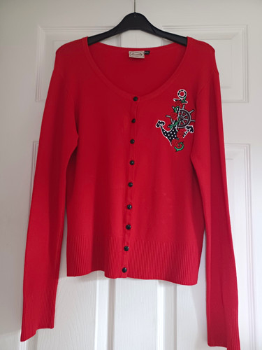 Women red round neck - women's, knit