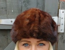 Womens Vintage Real Fur Bobble