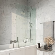 Chrome square 900mm pivot - chrome, bath