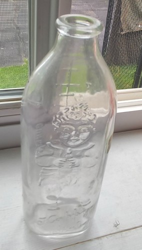 Embossed old happy baby - embossed, "happy