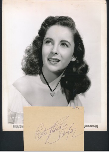 Elizabeth taylor 1947 - 1947, signed
