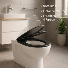 Toilet Seat with Automatic Lowering Thermoset Lid Toilet Seat White Black Grey Gold