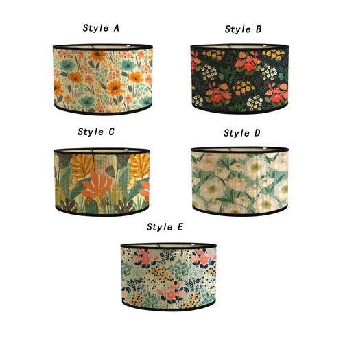 Round drum bamboo lamp - round,