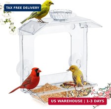 Clear Window Bird Feeder with