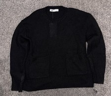 Zara black knit sweater with