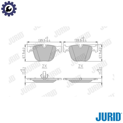 Brake pad set disc - set,