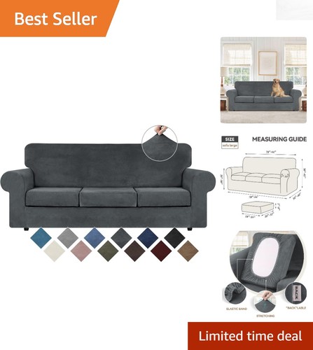 Dark grey velvet - grey, sofa