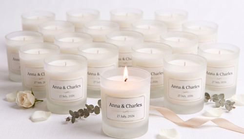 Personalised candle wedding - personalised,