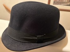 Men’s Merc Trilby Hat Black Side Large MOD SKA  