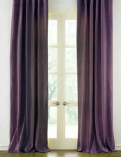 CLEARANCE Modern Faux Silk Eyelet Lined Pair Curtains - 7 Colours - Free Postage