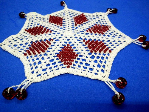 Vintage hand crochet red - hand,