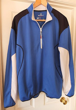 Mens STUBURT Golf Jacket, 1/4  Zip, Size XL, Blue, Insulated, VGC