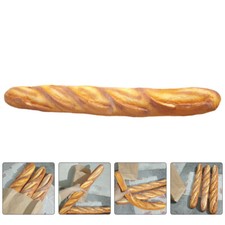 Lifelike Fake Baguette Bread Model PU Material 45X6X3cm for Kids Play