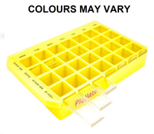 Pillmate Large Multidose Weekly Pill Box Dispenser 4 Times Daily | Colours Vary