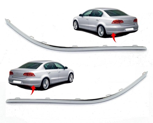Rear bumper r - l, chrome