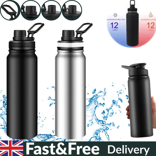 Stainless steel water bottle - steel,