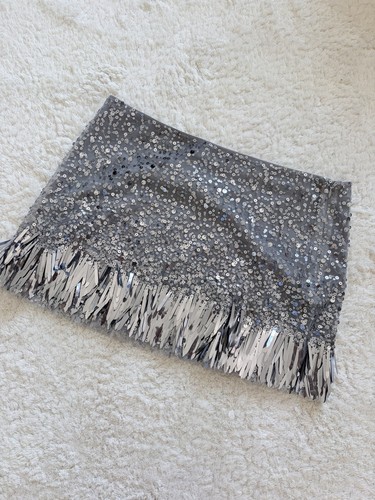 Zara silver sequin mini - zara, skirt