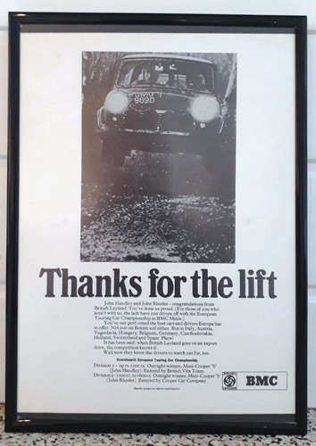 Framed original classic car - framed,