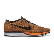 Nike Flyknit Racer Running 2016 - Orange Dark Grey - Size UK 8.5 (EU 43) US 9.5
