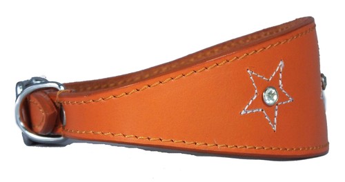 Leather greyhound collar - leather,