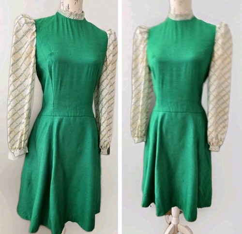 Vintage 70s mod dress - , puff
