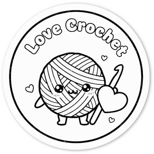 Love crochet decal - crochet',