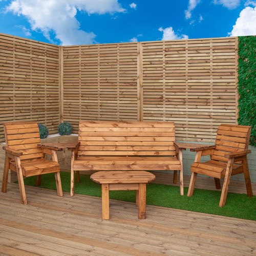 Seater chunky wooden garden - seater,