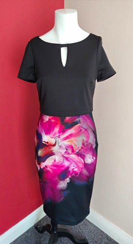 Coast black pink - black, floral